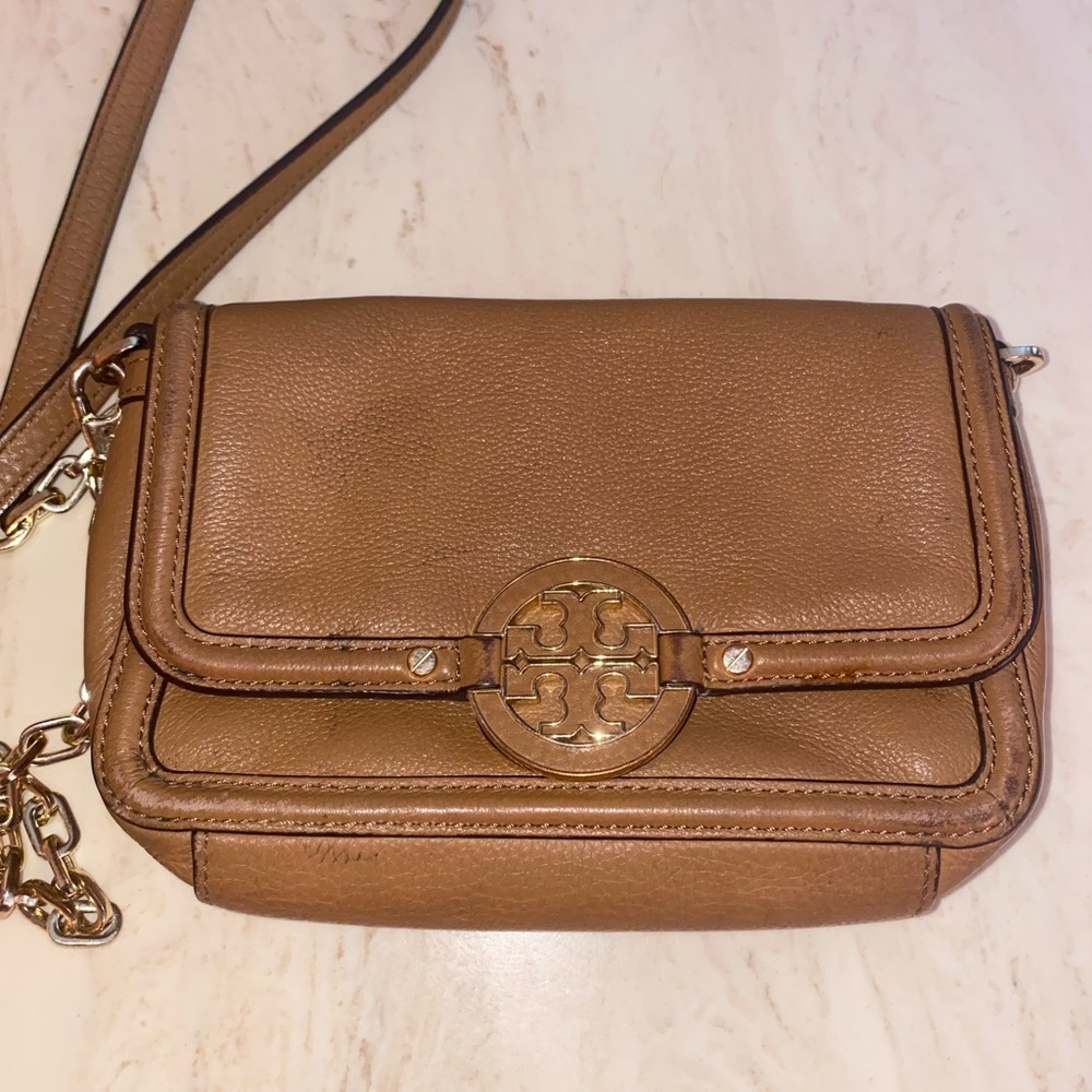 Tory Burch Brown Leather Crossbody Bag